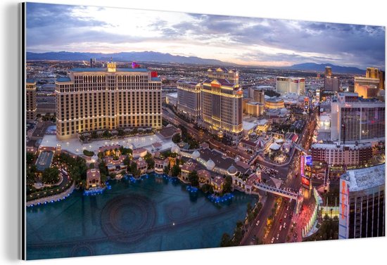 Décoration murale Métal – Peinture Aluminium – Centrum – Las Vegas – Soir – 120×60 cm