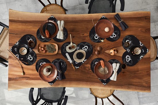 Dessous de verre – Napperons de table – Napperons cœur – Motifs – Cœur – Crâne – 8 pièces