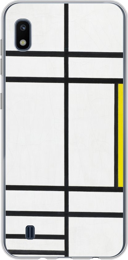 Coque Samsung Galaxy A10 – Composition en blanc, rouge et jaune – Piet Mondrian – Siliconen Phone Case