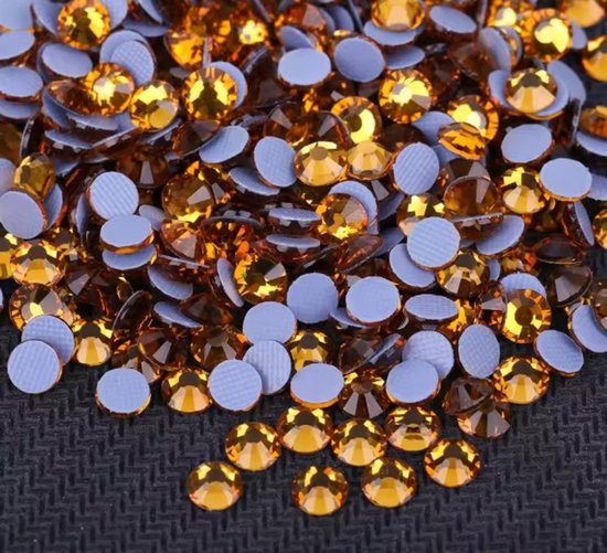BamBella® – SS10 – Oranje – Strass Hotfix – 1440 pièces – Strass pailletés pour décoration d&rsquo;ongles et vêtements