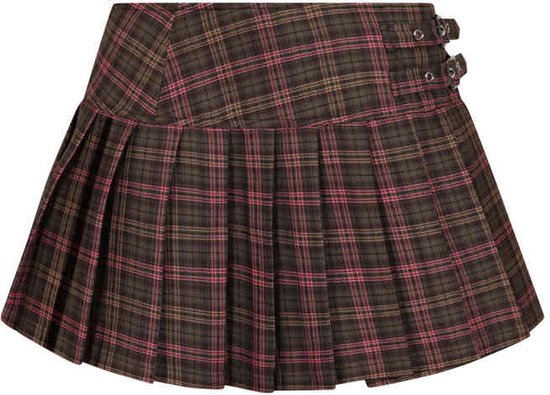 Banned – Darkdoll Jupe courte – 2XL – Rose/Marron