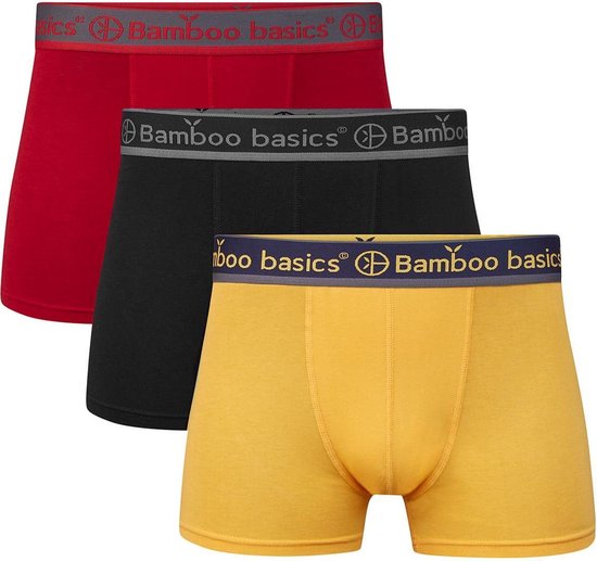Bamboo Basics Liam Slip – Homme – rouge – noir – jaune foncé