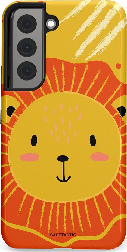Étui Casetastic pour Samsung S22 – Élégant étui de protection Duo couche – Lion heureux