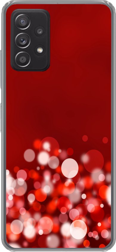 Coque Samsung Galaxy A53 5G – Paillettes Rouges avec Arrière-Plan Flou – Coque de Téléphone en Siliconen