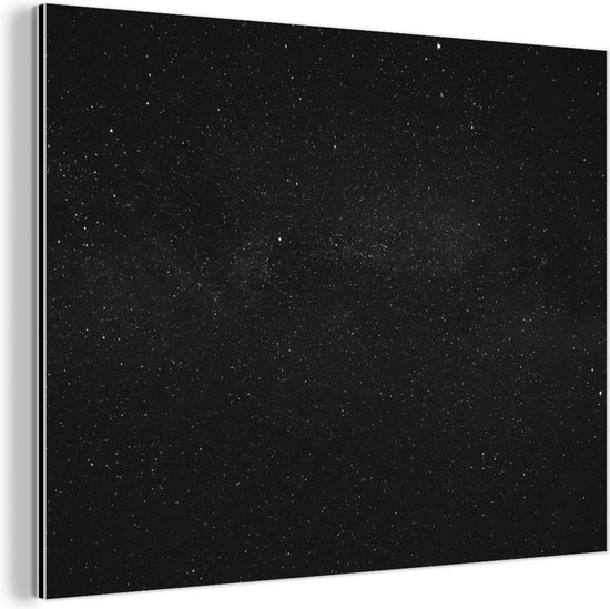 Décoration murale Métal – Peinture Aluminium Industriel – Ciel étoilé – Zwart – Wit – Ciel – 40×30 cm – Dibond – Photo sur aluminium – Décoration murale industrielle – Pour le salon/chambre