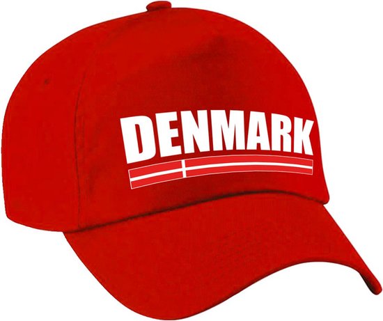 Casquette de supporters du Danemark rouge pour femme et homme – Casquette de baseball des pays du Danemark – Accessoire supporter