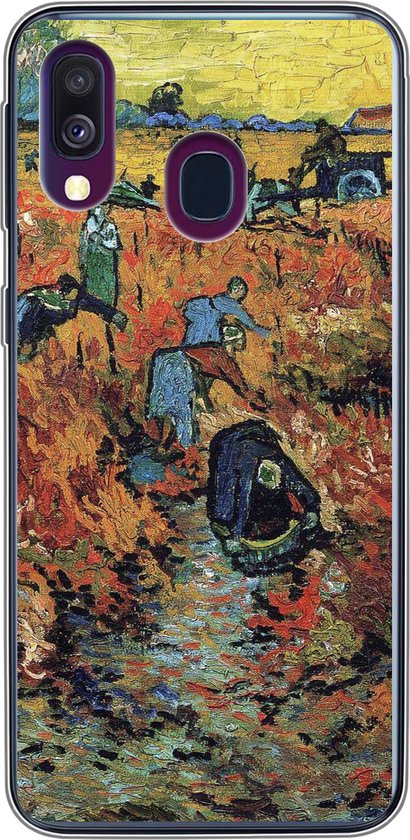 Coque Samsung Galaxy A40 – Le Vignoble Rouge – Vincent van Gogh – Siliconen