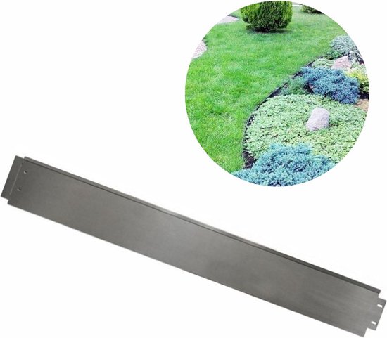 Bordure en métal galvanisé 18cm x 100cm | bordure de pelouse | Fermeture en dentelle