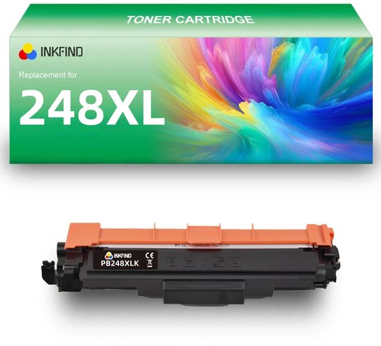 Cartouche de toner Zwart INKFIND TN248XL compatible avec Brother TN248XL TN-248XL – 1 Zwart Zwart