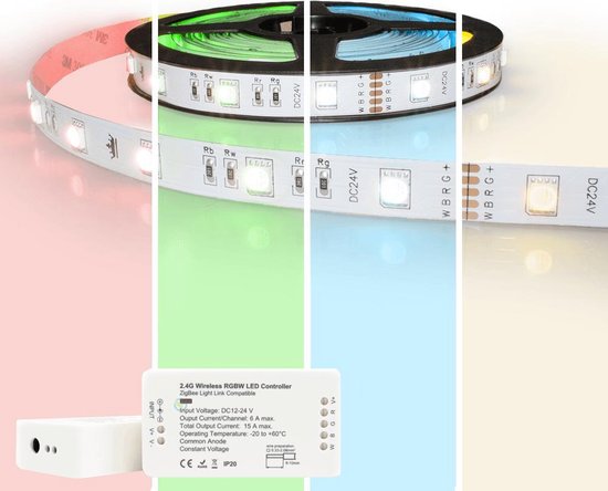 Bande LED compatible Zigbee Hue – 8 mètres RGBW IP20