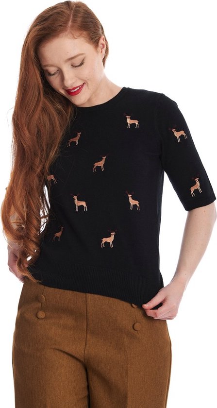 Banned – Jumper Sweet Deer – S – Zwart