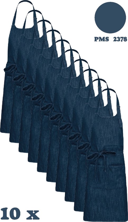 Awesome- Gifts – Tablier de restauration – Tablier de cuisine – Tablier de cuisine – Tablier de barbecue – non imprimé – 76 x 90 cm – par 10 pièces – Denim
