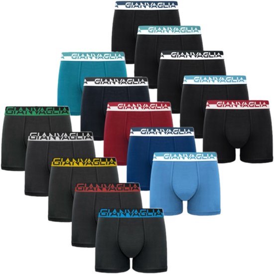Boxers Homme Katoen – Lot de 15 – Taille M – Sous-vêtements Homme – Imprimé Multicolore – Uni