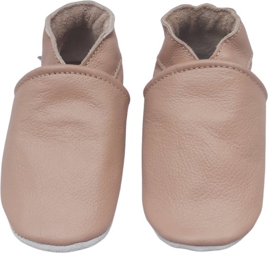 Chaussures bébé unies en cuir vieux rose de Bébé-Slofje taille 24/25