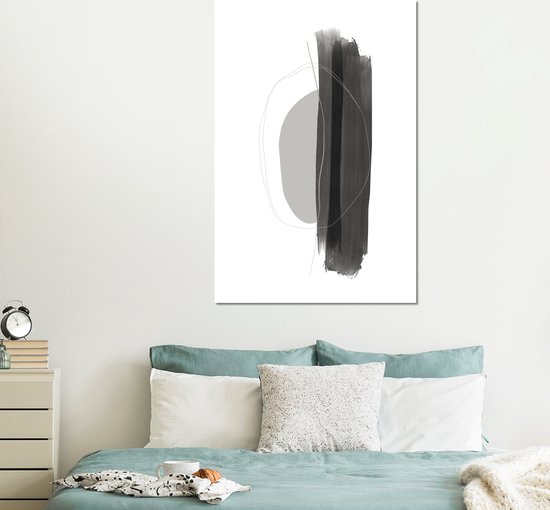 Décoration murale Métal – Aluminium Peinture Industriel – Abstrait – Peinture – Minimalisme – 100×150 cm – Dibond – Photo sur aluminium – Décoration murale industrielle – Pour le salon/chambre