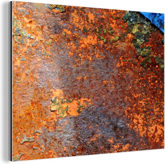 Décoration murale Métal – Aluminium Peinture Industriel – Rouille – Vintage – Acier – Fer – Industriel – 160×120 cm – Dibond – Photo sur aluminium – Décoration murale industrielle – Pour le salon / chambre