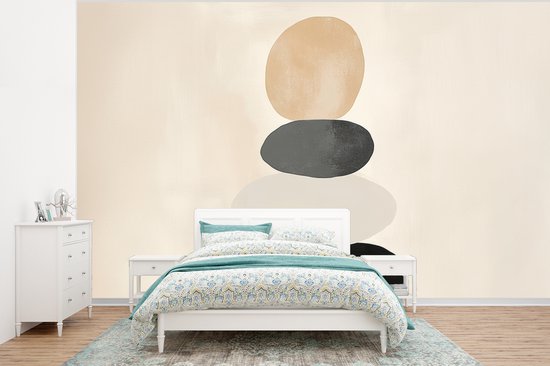 Behang – Fotobehang Japandi – Wabi sabi – Beige – Breedte 295 cm x hoogte 220 cm