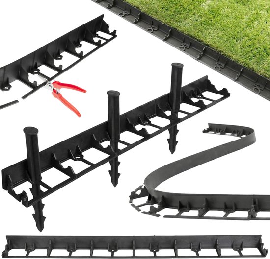 Bordure de pelouse GEOBORDER 45 + 3 ancrages / 1 pièce de 4,5 cm de haut