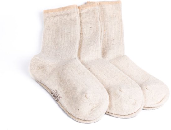 Chaussettes en laine de Mongolie 100 % laine de mouton – Chaudes, douces et respirantes – Chaussettes hommes et femmes – Pointures 37 à 48 – Lot de 3 paires