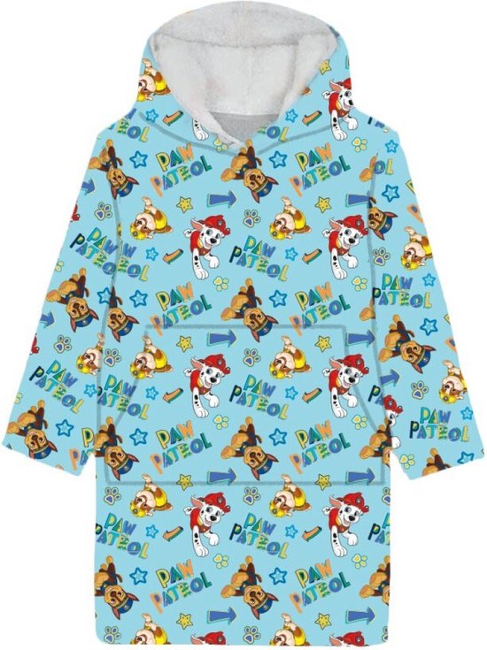 Couverture polaire à capuche PAW Patrol , Étoiles – Enfant (3 – 6 ans) – Polyester