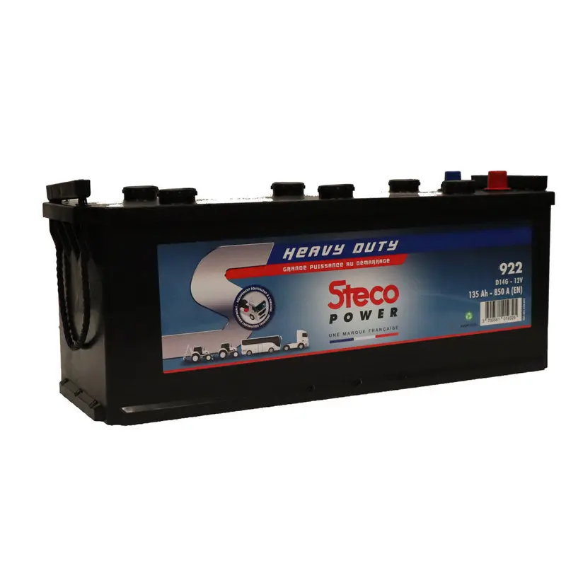 Batterie poids lourd 12V 135Ah 850A STECO 922