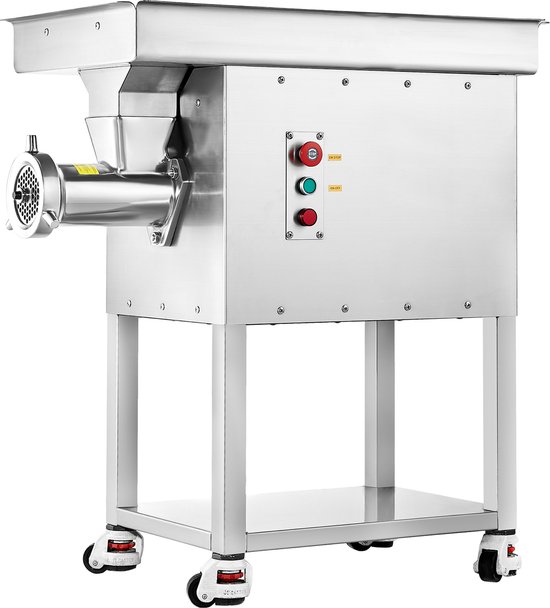Broyeur à viande 22 lb/min Broyeur à viande électrique commercial en acier inoxydable avec plaque d&rsquo;affûtage des couteaux Machine à saucisse