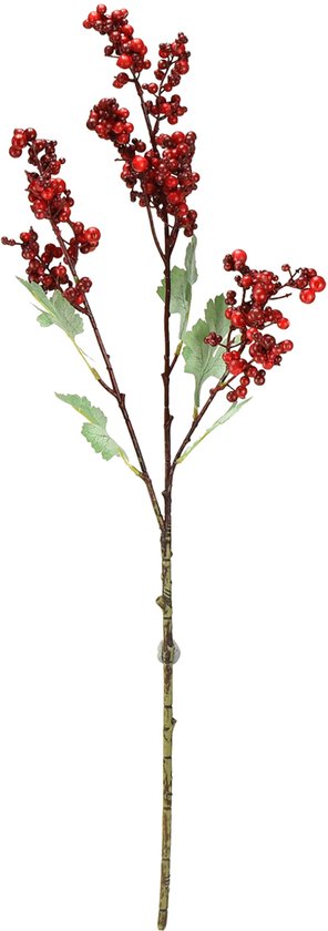 Branche de baies artificielles, branche rouge artificielle, décoration de Noël 74cm