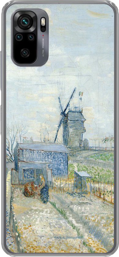 Coque Xiaomi Redmi Note 10 – Montmartre : moulins à vent et potagers – Vincent van Gogh – Coque de téléphone en Siliconen