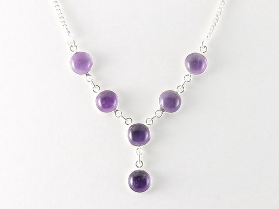 Collier en argent fin avec améthyste