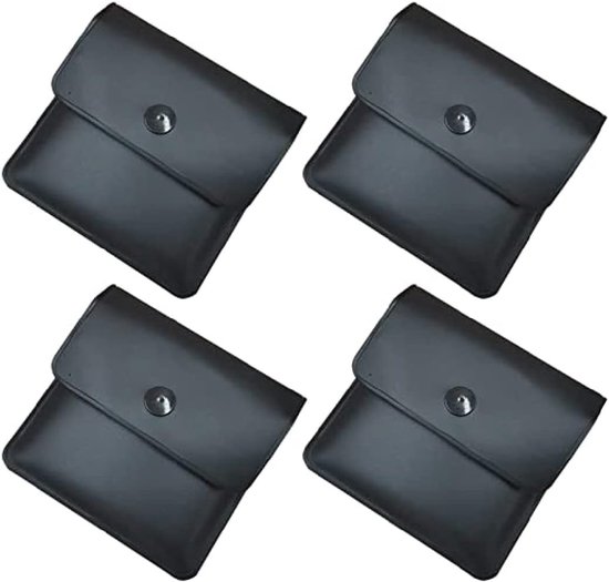 Cendrier de poche portable, lot de 4, réutilisable, cendres de cigarette, PVC, ignifuge, sans odeur