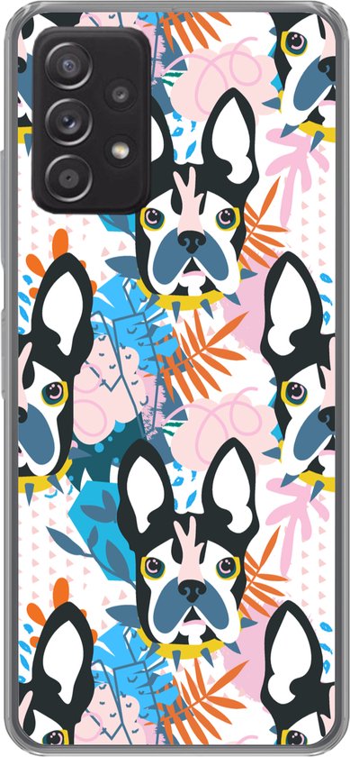 Coque Samsung Galaxy A53 5G – Motifs – Chien – Plante – Coque de téléphone en Siliconen –