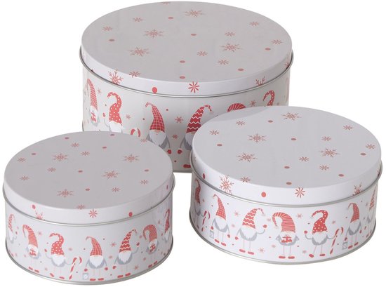 B. Ensemble de 3 pots à biscuits en métal Lucky – 2024395
