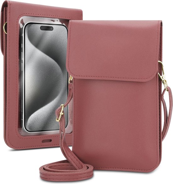 Étui portable adapté pour Sony Xperia 1 III en ROSE Etui Case Cover Sac à main pour femme