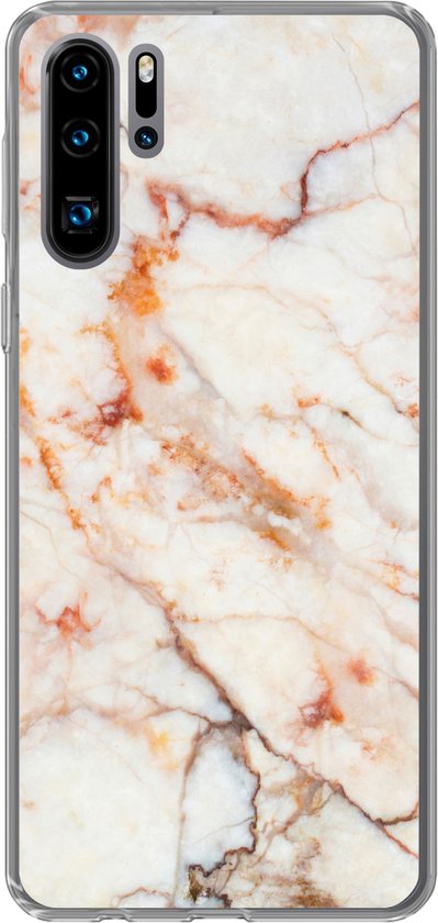 Coque Huawei P30 Pro – Marbre – Oranje – Pierre – Siliconen