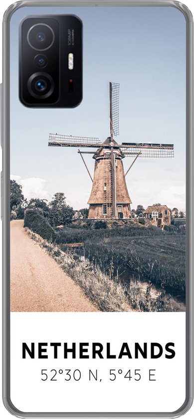 Coque Xiaomi 11T Pro – Nederland – Moulin à vent – Pâturage – Coque de téléphone en Siliconen