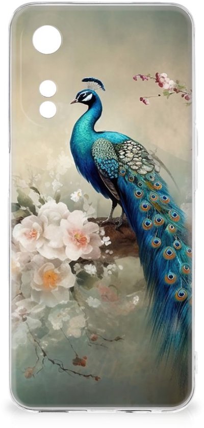 Coque en TPU adaptée pour OPPO A78 | A58 Paons Vintage
