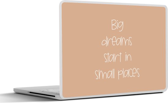 Autocollant pour ordinateur portable – 12,3 pouces – Proverbes – Citations – Les grands rêves commencent dans de petits endroits – Rêves – 30x22cm – Autocollants pour ordinateur portable – Skin pour ordinateur portable – Housse