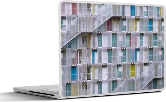 Autocollant pour ordinateur portable – 14 pouces – Appartements – Portes – Architecture – Escabeaux – 32x5x23x5cm – Autocollants pour ordinateur portable – Skin pour ordinateur portable – Housse