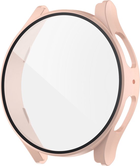 Coque rigide Strap-it Samsung Galaxy Watch 5 40mm avec verre – rose sable – housse – housse de protection – protecteur – protection
