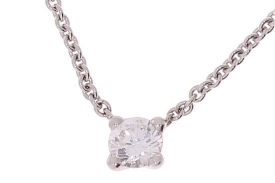 Collier – or – 14 kt – diamant – 0,30 ct – 42 cm – 83-10602 – vente
