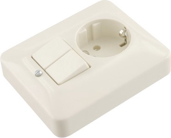 BUSCH-JAEGER SI Insert encastrable combiné prise murale (WCD) RA 1-gang + interrupteur de série crème