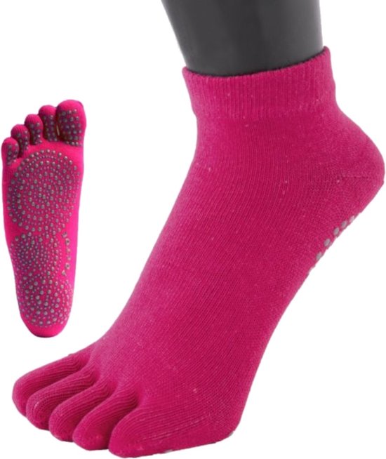 Chaussettes TOETOE Yoga & Pilatus Grip – Fuchsia – 36-39