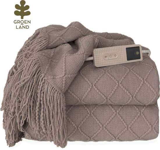 Couverture chauffante Groenland BOHEM pour votre canapé | Couverture chauffante | Couverture chauffante | Wood d&rsquo;ombre 180x130cm | Couverture supérieure