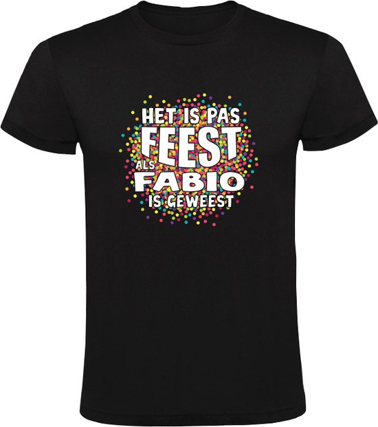 Ce n&rsquo;est pas une fête tant que Fabio n&rsquo;a pas été T-shirt homme | chemise | Noir