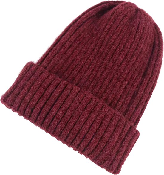 Bonnet Tricoté – Vin Rouge | Bonnet tricoté | Taille unique | Mode Favorite