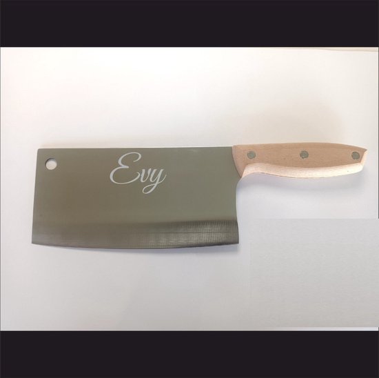 Couperet Avec Gravure De Nom – Acier Inoxydable – Evy