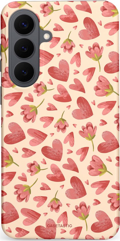 Étui Casetastic Adapté pour Samsung Galaxy S26 Plus – Étui Duo-couches Protecteur Élégant – Petits Cœurs Connectés