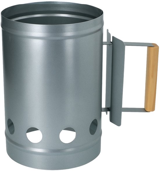 Briquette d&rsquo;allumage pour barbecue – métal – avec manche en bois – 27 cm – Allume-feu BBQ