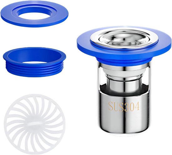 Bonde de sol, crépine, 1 pièce, acier inoxydable 304, anti-odeurs, noyau, protection contre le refoulement, 32 mm