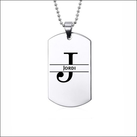 Collier en acier inoxydable avec nom – Jordi